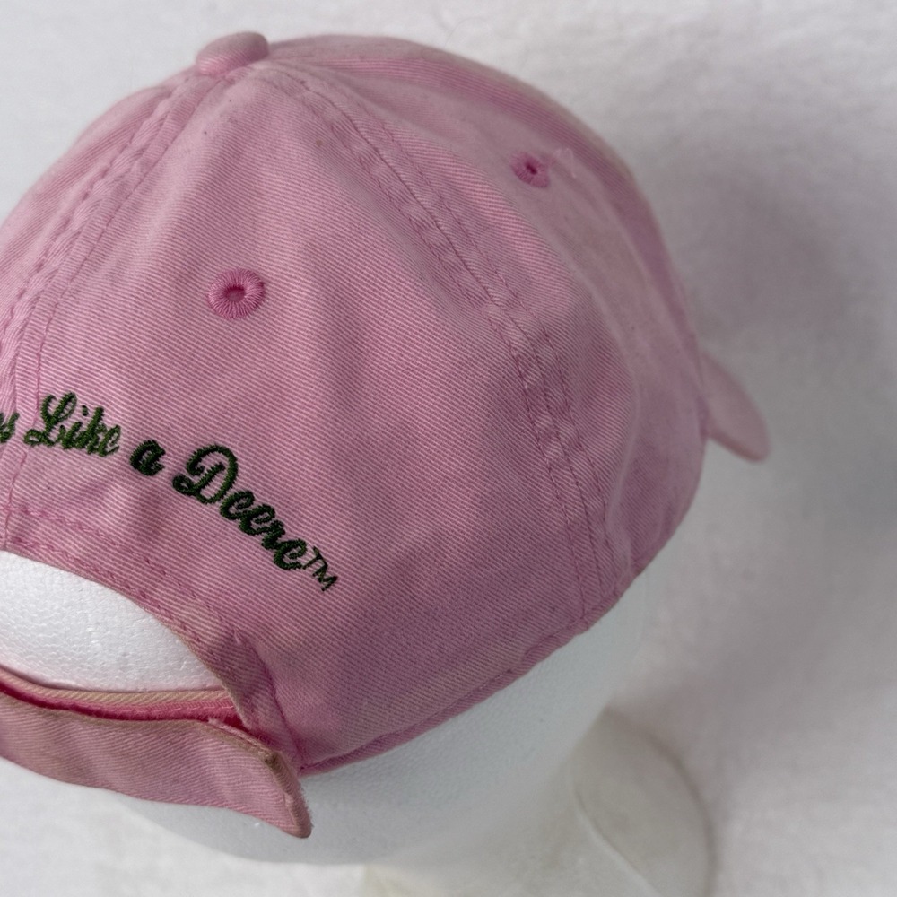 John Deere Strapback Adjustable Hat Cap Pink LogoNothing Runs Like A Deere - Picture 13 of 16